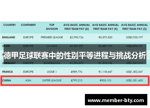 德甲足球联赛中的性别平等进程与挑战分析